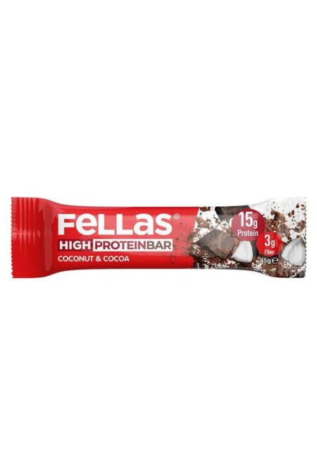 های پروتئین بار نارگیل و کاکائو (fellas)