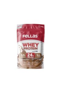 پروتئین وی حاوی BCAA و GLUTAMINEو B6 با طعم شکلات برند(fellas)